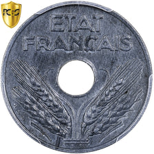 État français, 20 Centimes, 1944, Paris, Zinc, PCGS, MS62, Gadoury:321