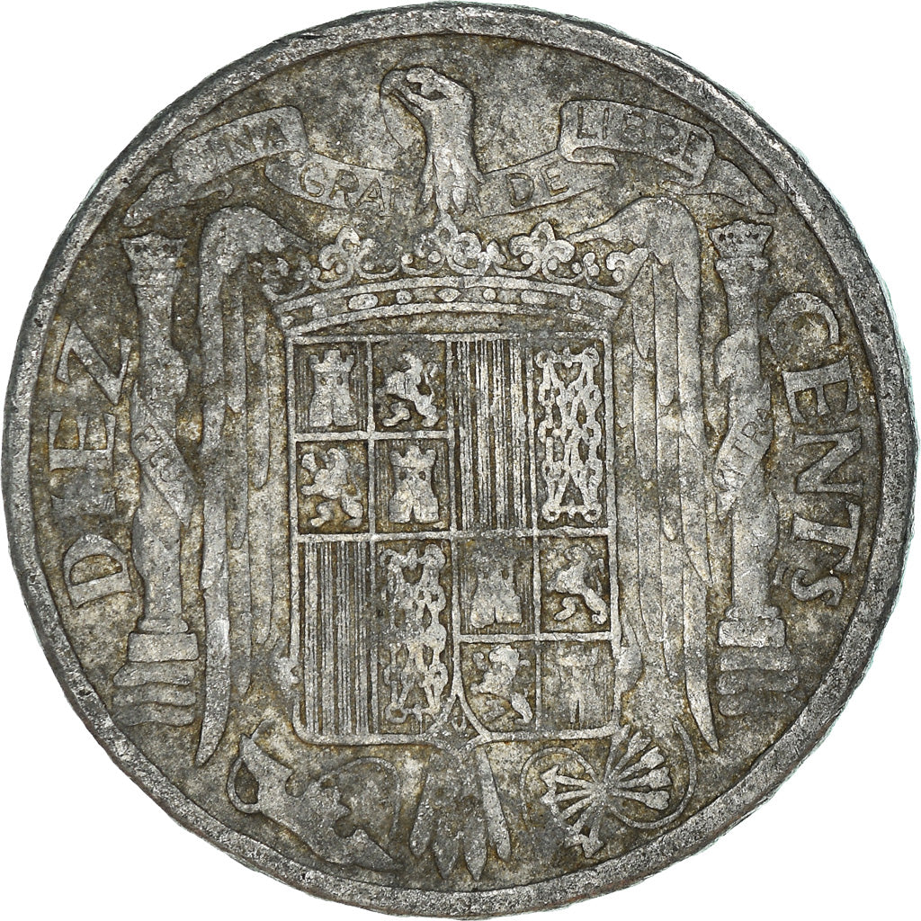 Münze, Spanien, 10 Centimos, 1945
