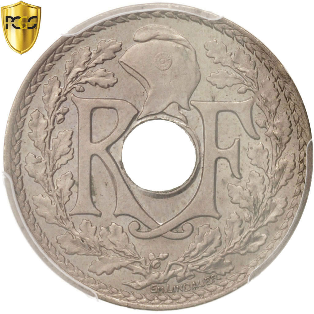 Coin, France, Lindauer, 25 Centimes, 1918, Paris, PCGS, MS64, MS(64)