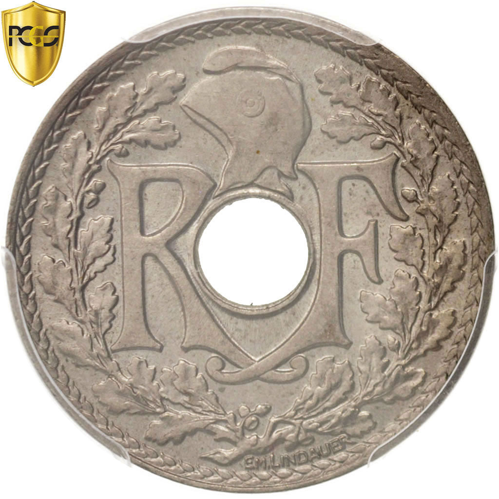 Coin, France, Lindauer, 25 Centimes, 1918, Paris, PCGS, MS64+, MS(64)