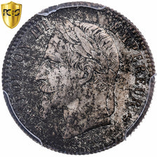 Francja, Napoleon III, 50 Centimes, 1864, Paris, Srebro, PCGS, MS64