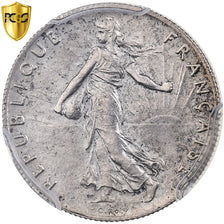 France, 50 Centimes, Semeuse, 1897, Paris, Argent, PCGS, AU Details