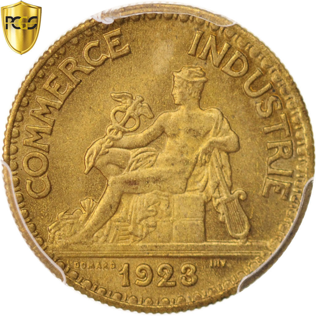 Coin, France, Chambre de commerce, 50 Centimes, 1923, Paris, PCGS, MS66