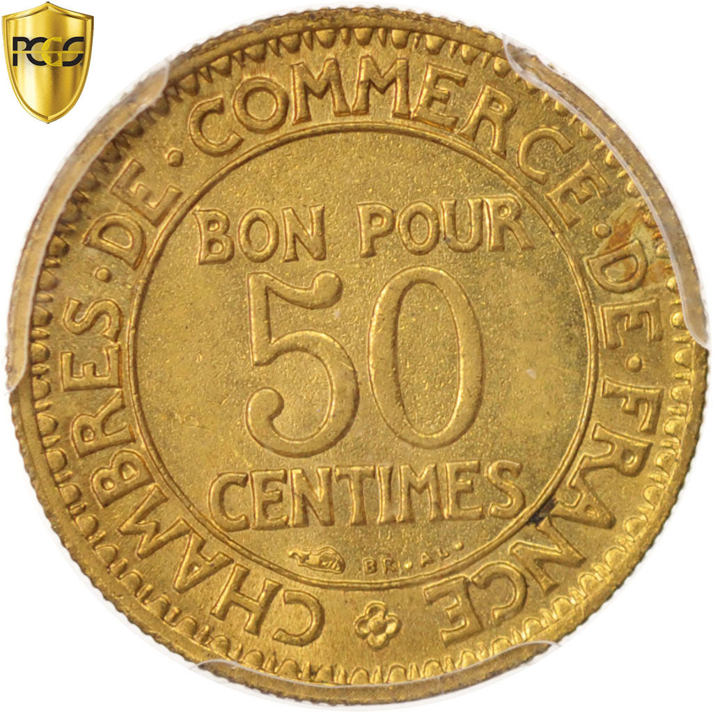 Coin, France, Chambre de commerce, 50 Centimes, 1926, Paris, PCGS, MS64, MS(64)