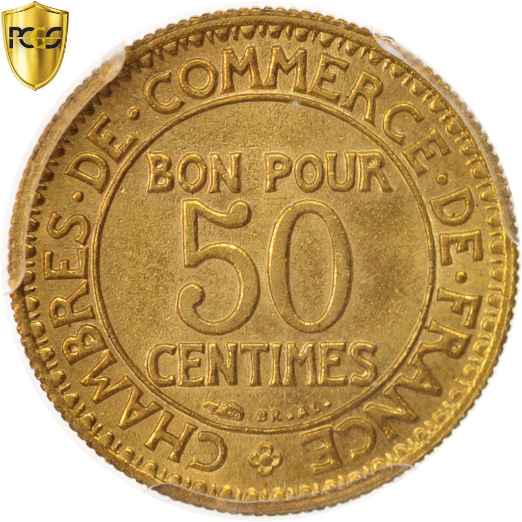 Coin, France, Chambre de commerce, 50 Centimes, 1926, Paris, PCGS, MS64, MS(64)