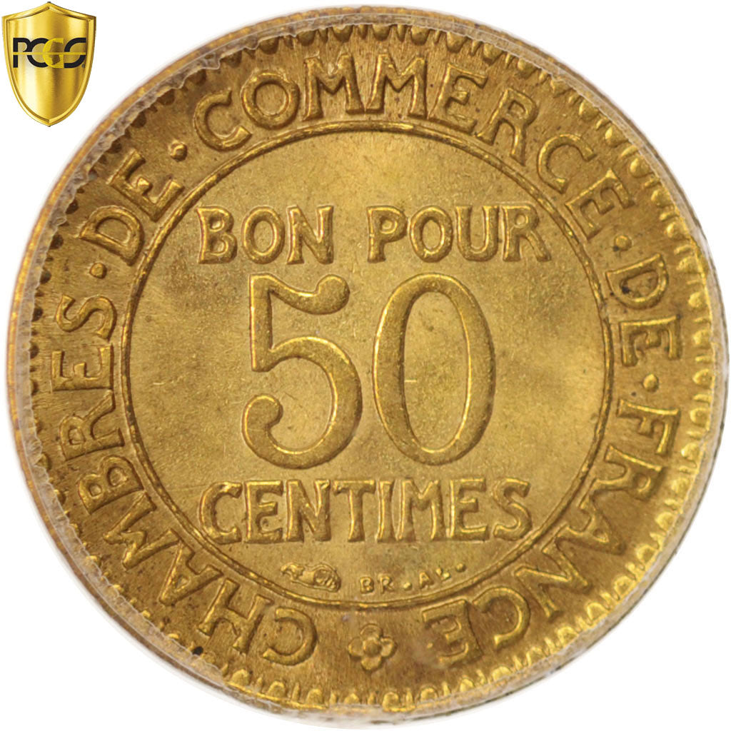 Coin, France, Chambre de commerce, 50 Centimes, 1926, Paris, PCGS, MS64, MS(64)