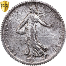 França, Franc, Semeuse, 1901, Paris, Prata, PCGS, MS61, Gadoury:467, KM:844.1
