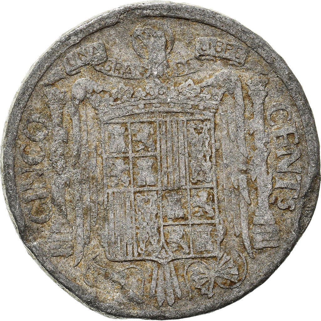 Moneta, Hiszpania, 5 Centimos, Undated