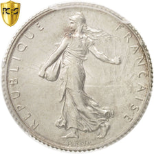 France, 1 Franc, Semeuse, 1909, Paris, Silver, PCGS, MS63, Gadoury:467, KM:844.1