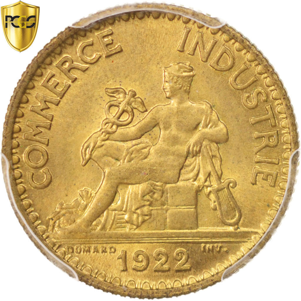 Coin, France, Chambre de commerce, Franc, 1922, Paris, PCGS, MS65, MS(65-70)