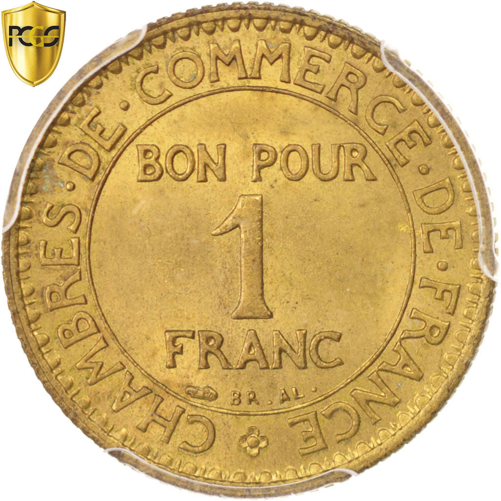 Coin, France, Chambre de commerce, Franc, 1922, Paris, PCGS, MS65, MS(65-70)