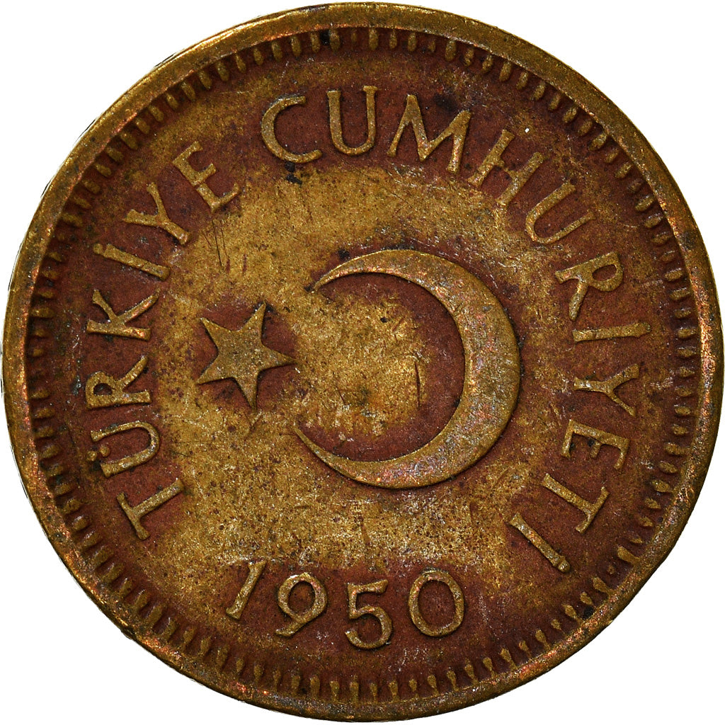 Moneda, Turquía, 5 Kurus, 1950