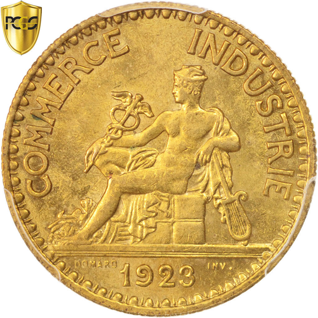 Coin, France, Chambre de commerce, 2 Francs, 1923, Paris, PCGS, MS64, MS(64)