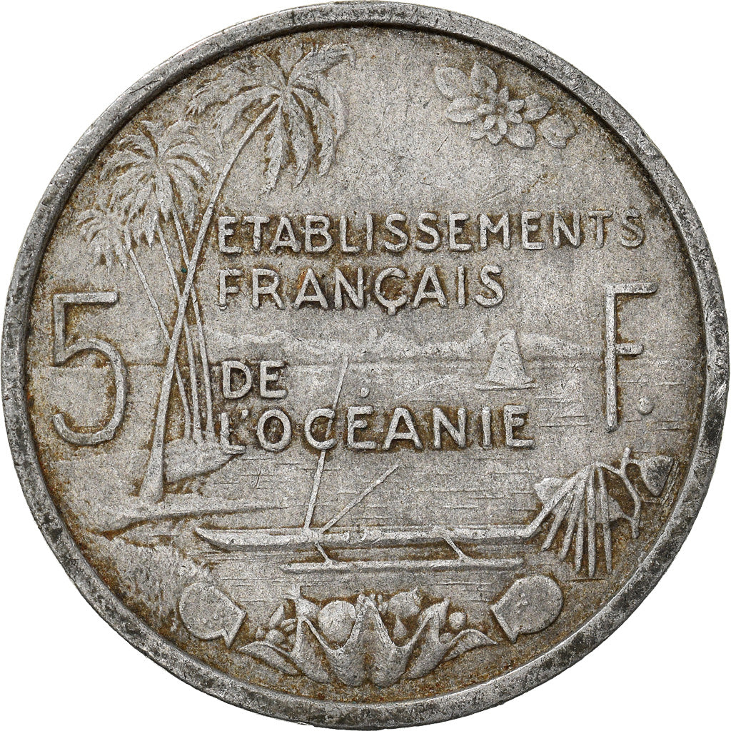 Coin, Oceania, 5 Francs, 1952