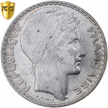 França, 10 Francs, Turin, 1932, Paris, Prata, PCGS, MS62, Gadoury:801, KM:878