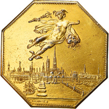Frankreich, Token, Chambre de Commerce de Rouen, 1802, Lecomte, SS+, Vermeil
