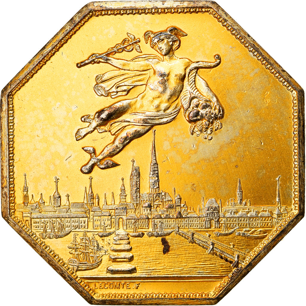 Francia, Token, Chambre de Commerce de Rouen, Business & industry, 1802