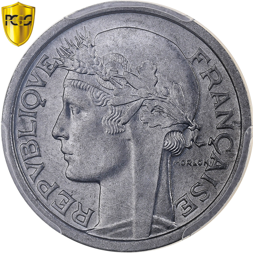 France, 1 Franc, Morlon, 1950, Paris, Aluminium, PCGS, MS64, Gadoury:473b