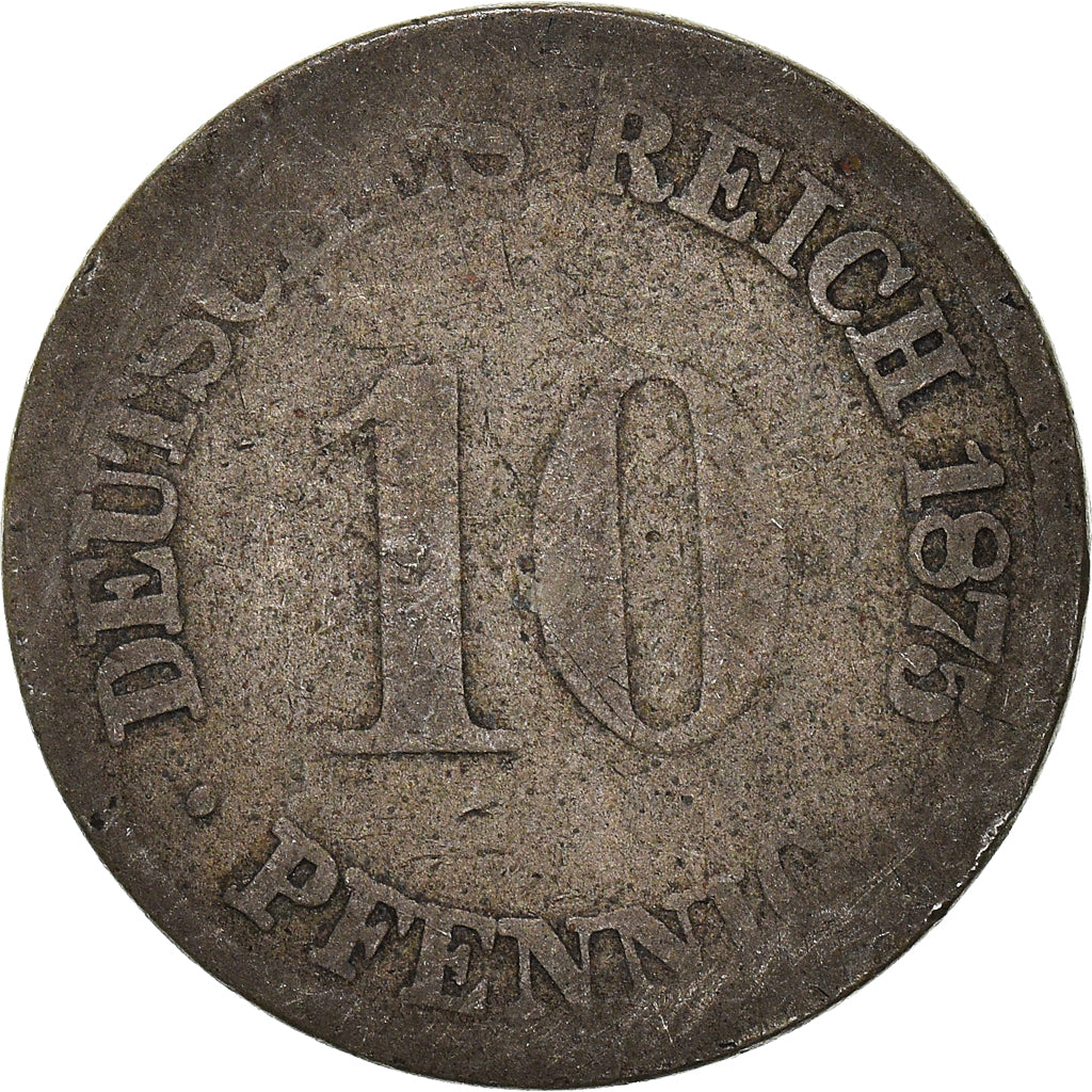 Moneta, NIEMCY - IMPERIUM, 10 Pfennig, 1875