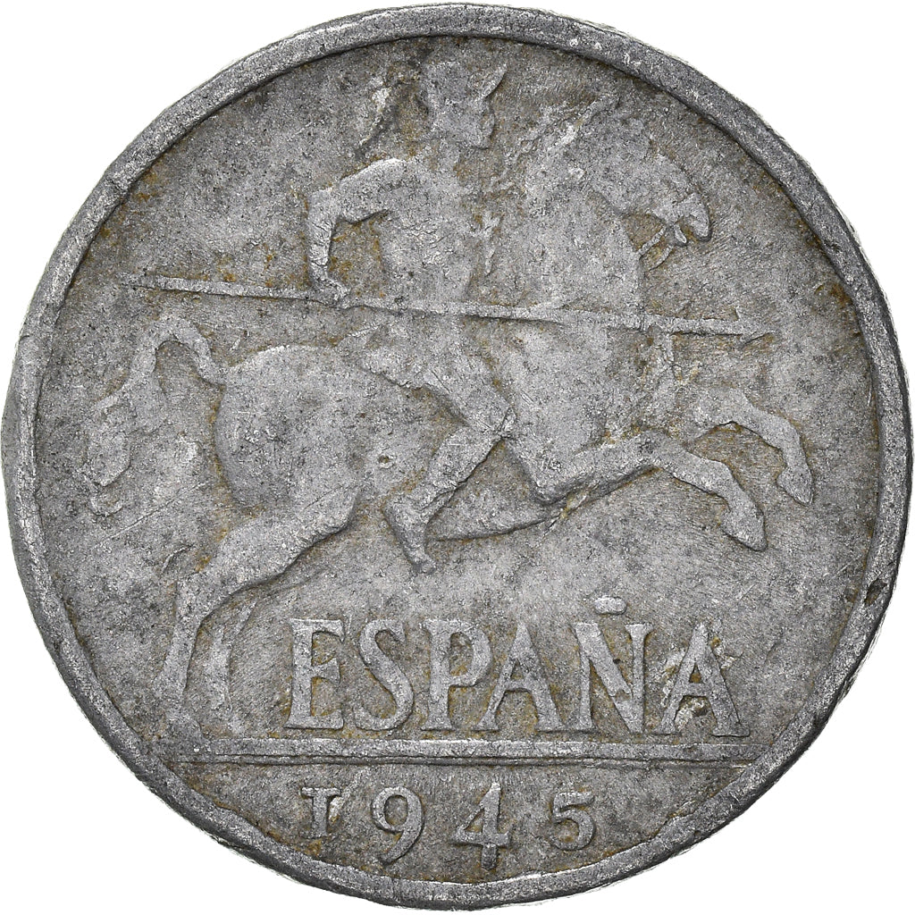 Münze, Spanien, 10 Centimos, 1945