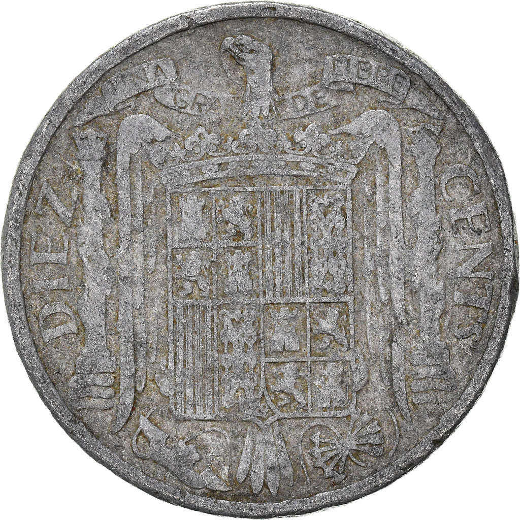 Münze, Spanien, 10 Centimos, 1945