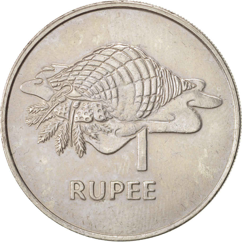 Coin, Seychelles, Rupee, 1977, British Royal Mint, EF(40-45), Copper-nickel
