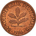 Münze, Bundesrepublik Deutschland, Pfennig, 1986