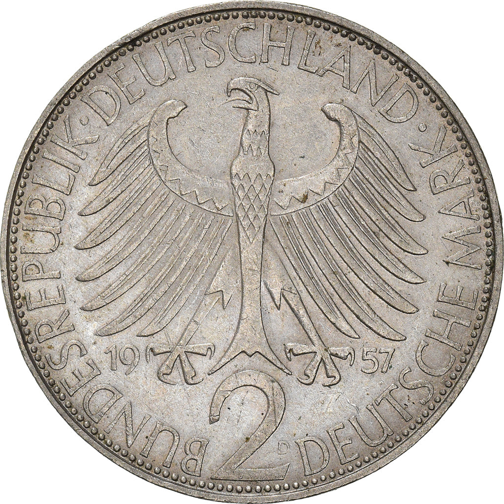 Moneta, GERMANIA - REPUBBLICA FEDERALE, 2 Mark, 1957