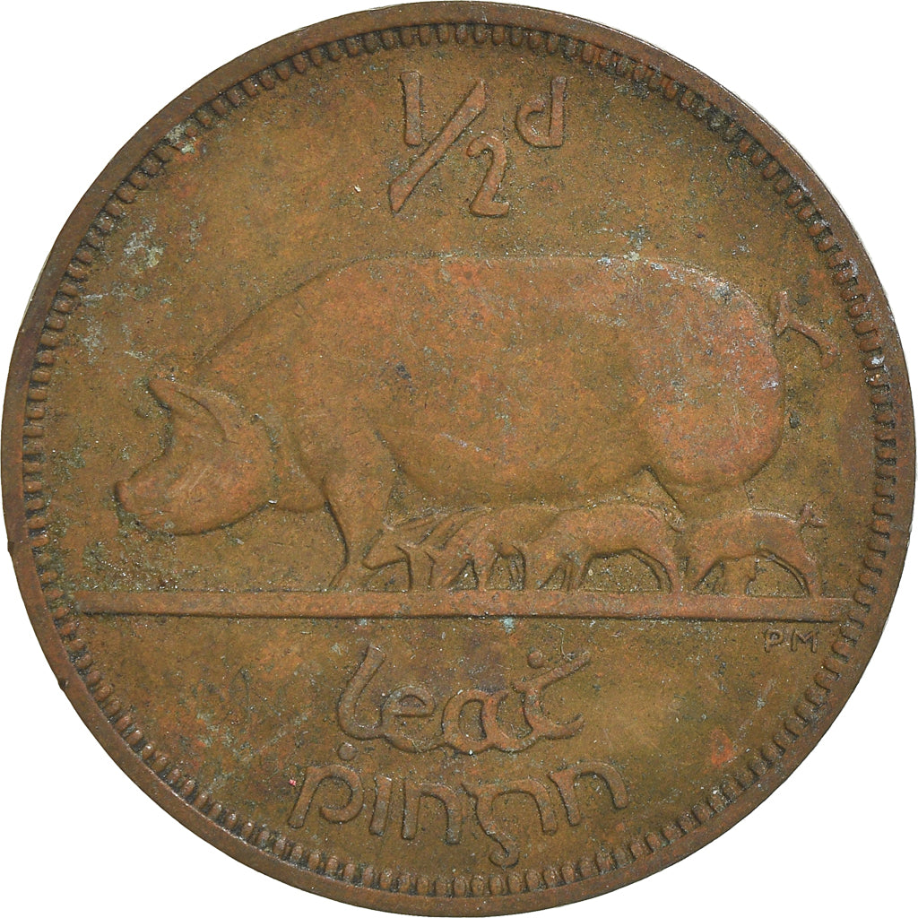 Coin, IRELAND REPUBLIC, 1/2 Penny, 1953