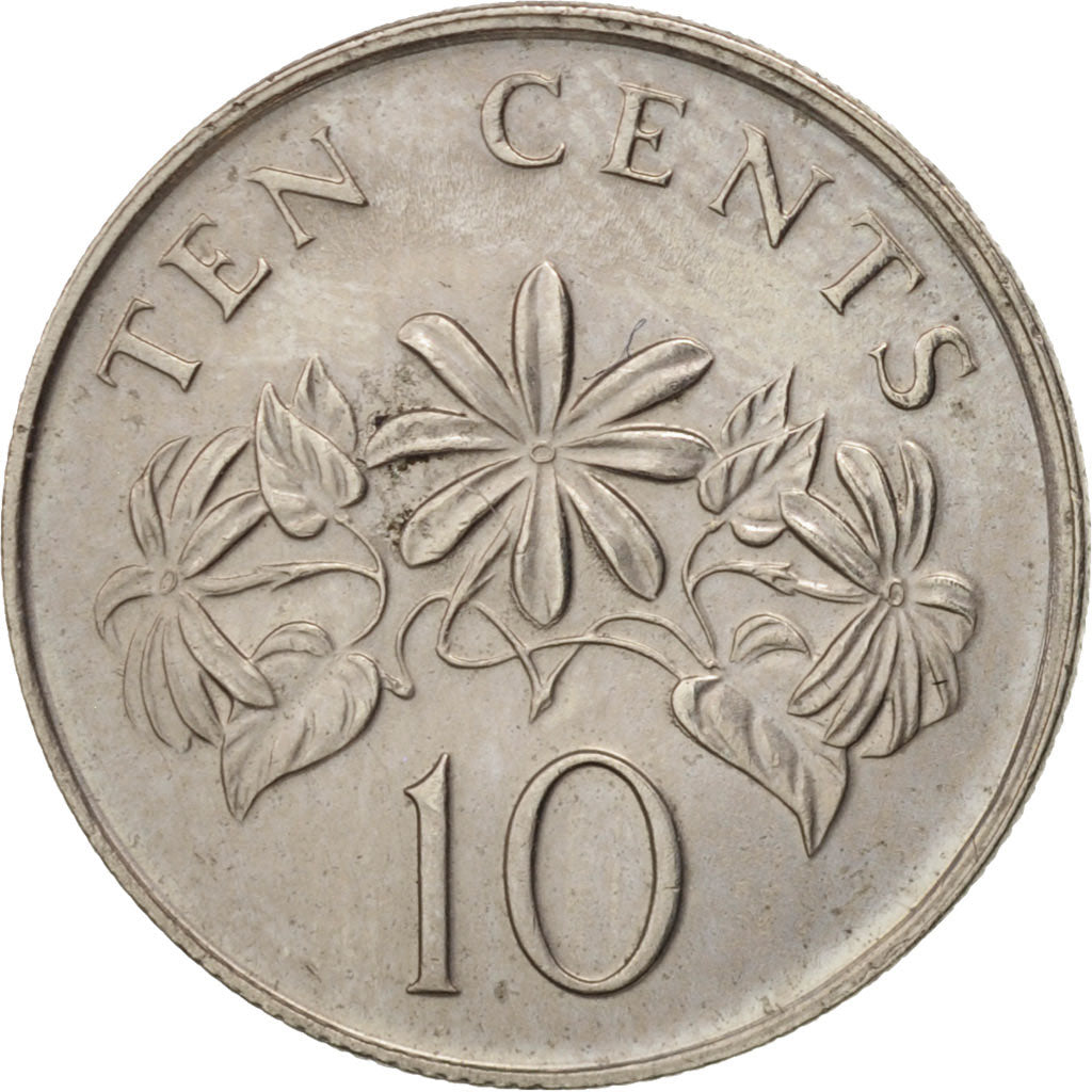 Münze, Singapur, 10 Cents, 1986, British Royal Mint, VZ+, Copper-nickel, KM:51