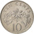Coin, Singapore, 10 Cents, 1990, British Royal Mint, AU(55-58), Copper-nickel