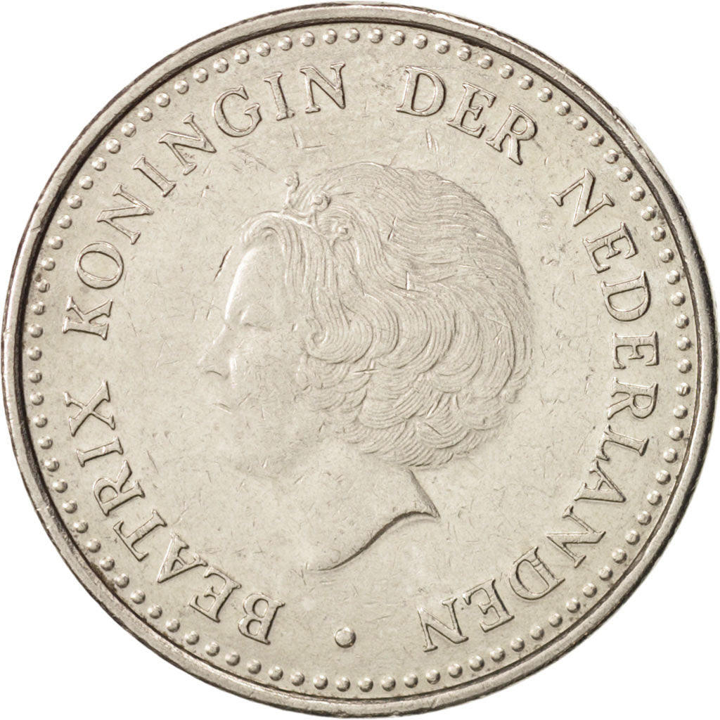 Coin, Netherlands Antilles, Beatrix, Gulden, 1982, EF(40-45), Nickel, KM:24
