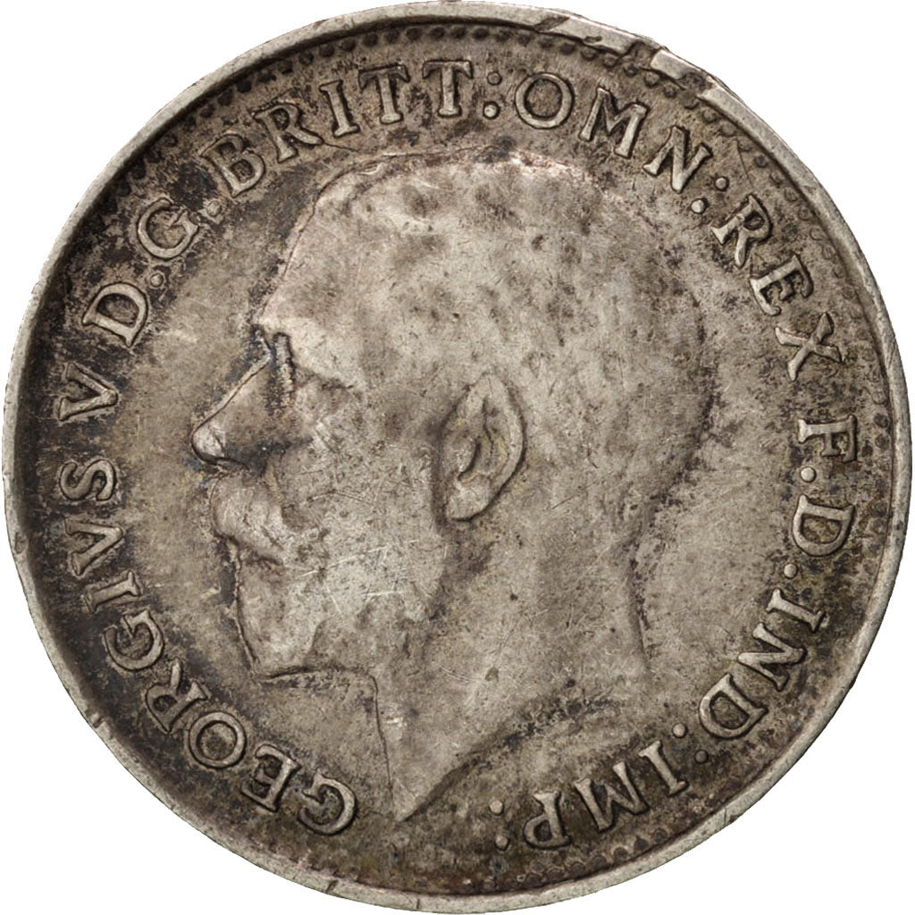 Coin, Great Britain, George V, 3 Pence, 1918, EF(40-45), Silver, KM:813