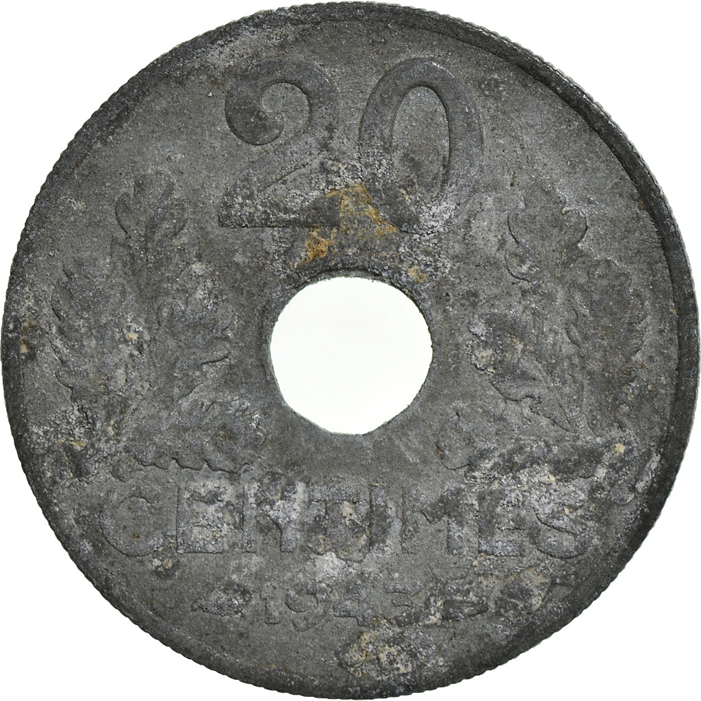 Monnaie, France, 20 Centimes, 1943