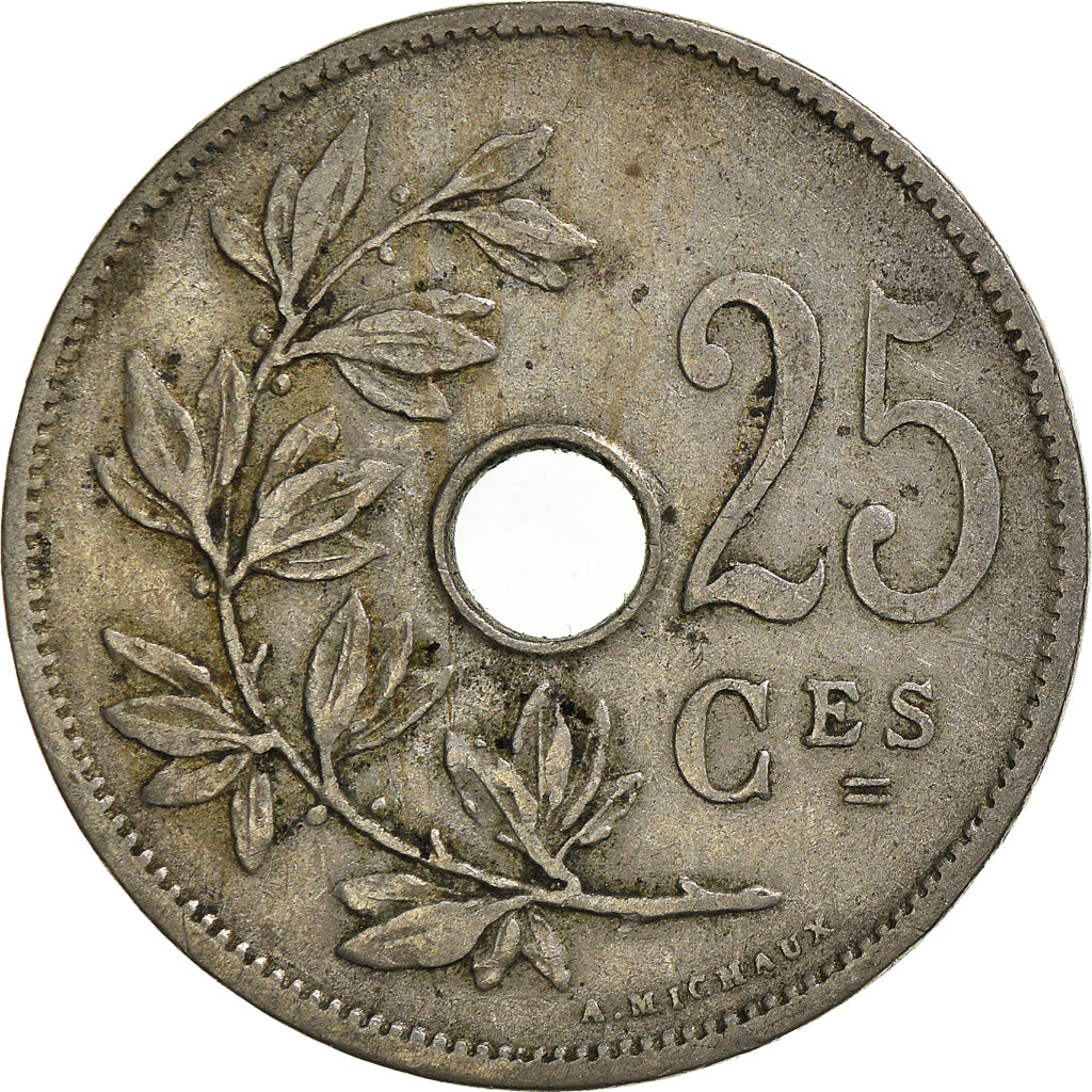 Moneta, Belgio, 25 Centimes, 1908
