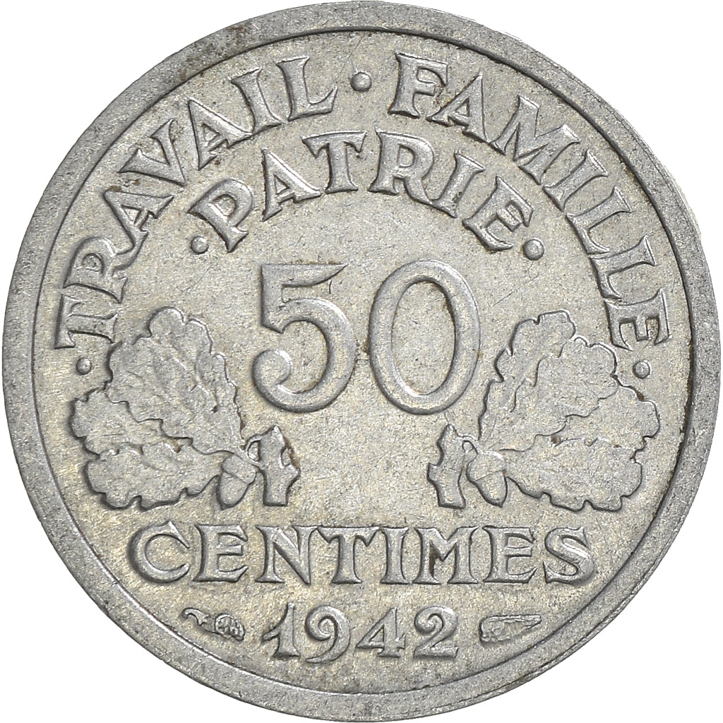Moneta, Francia, 50 Centimes, 1942