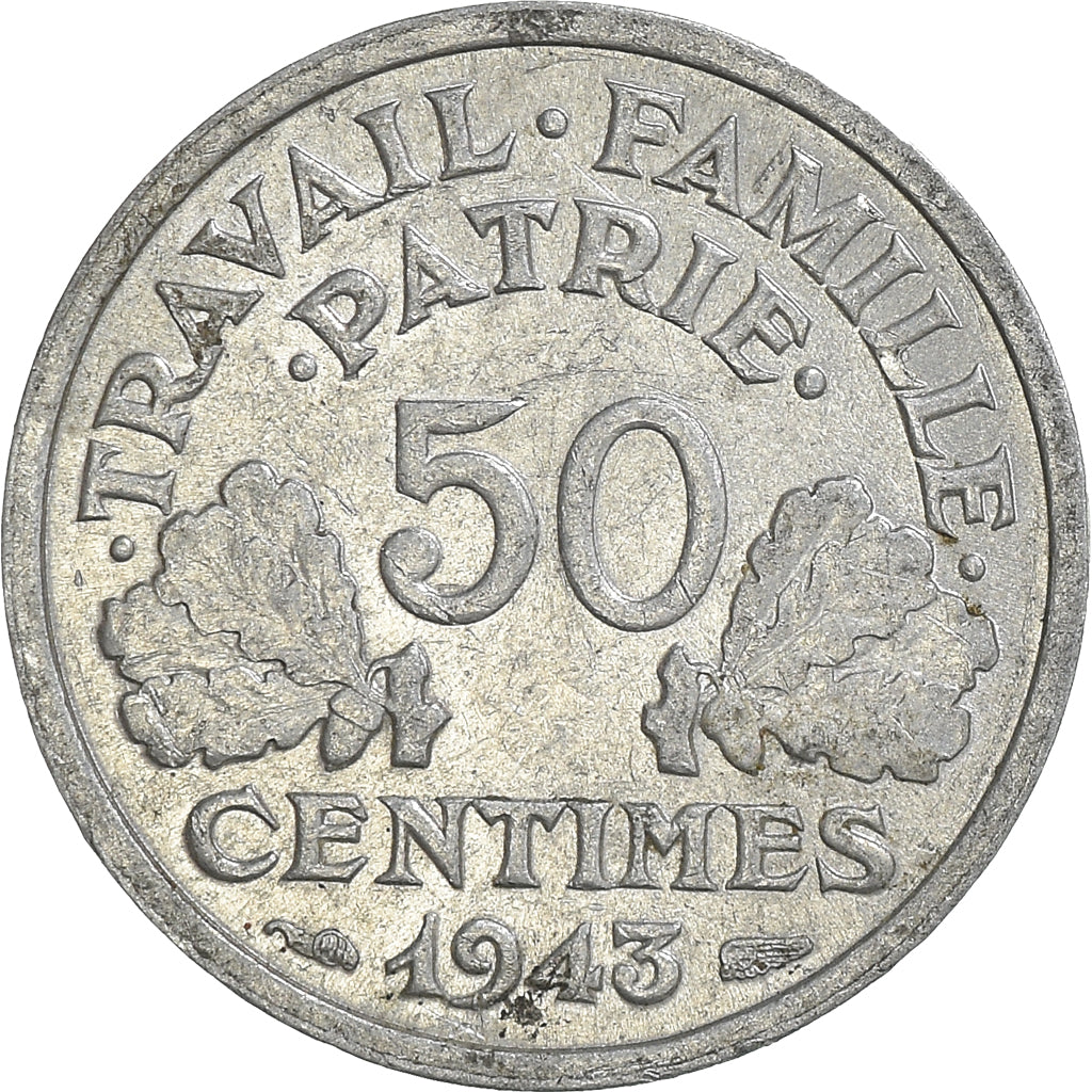 Moneda, Francia, 50 Centimes, 1943