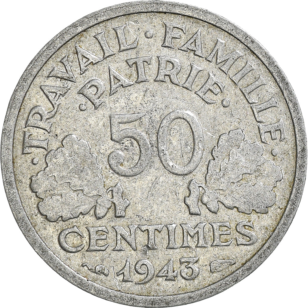 Moneda, Francia, 50 Centimes, 1943