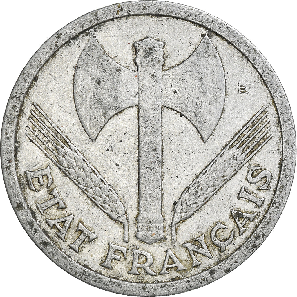 Moeda, França, 2 Francs, 1943