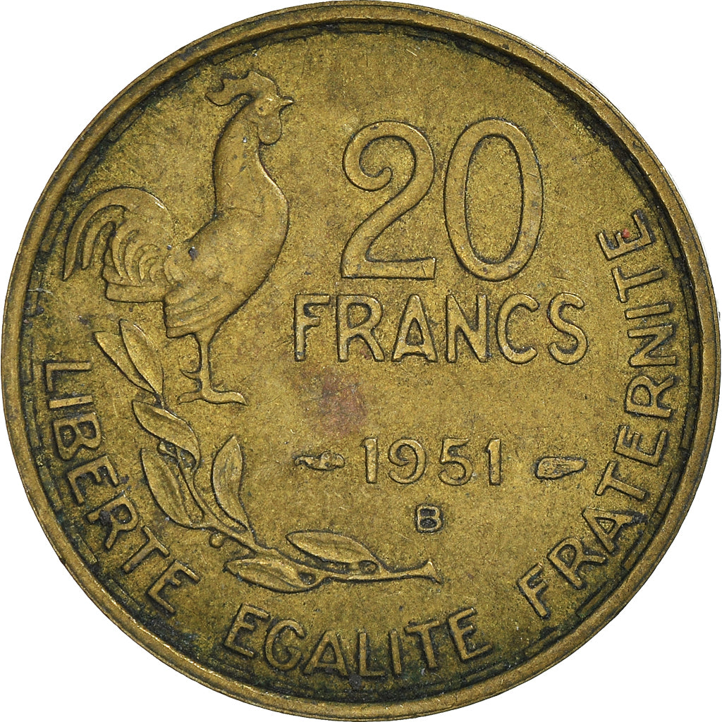 Moneta, Francja, 20 Francs, 1951