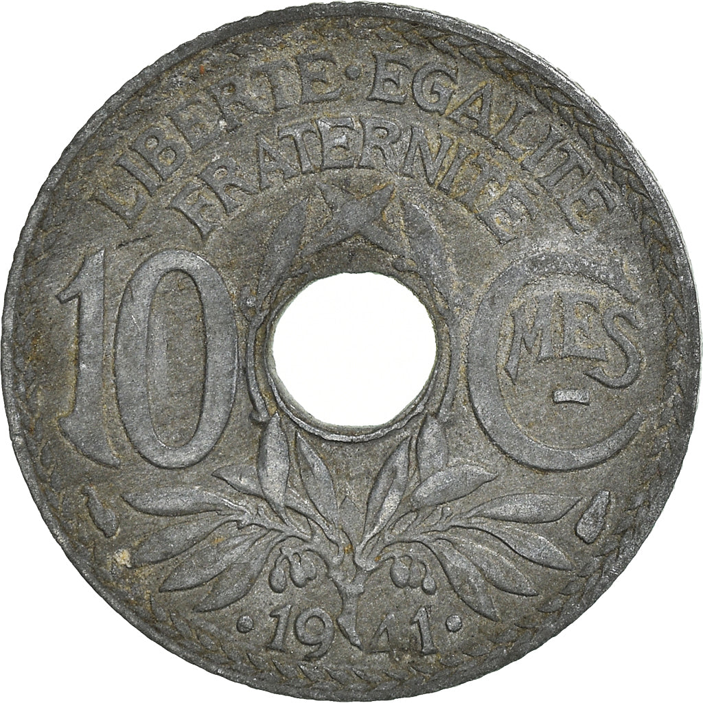 Munten, Frankrijk, 10 Centimes, 1941