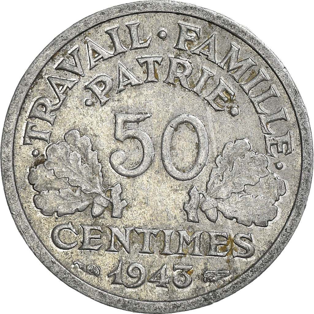 Moneda, Francia, 50 Centimes, 1943
