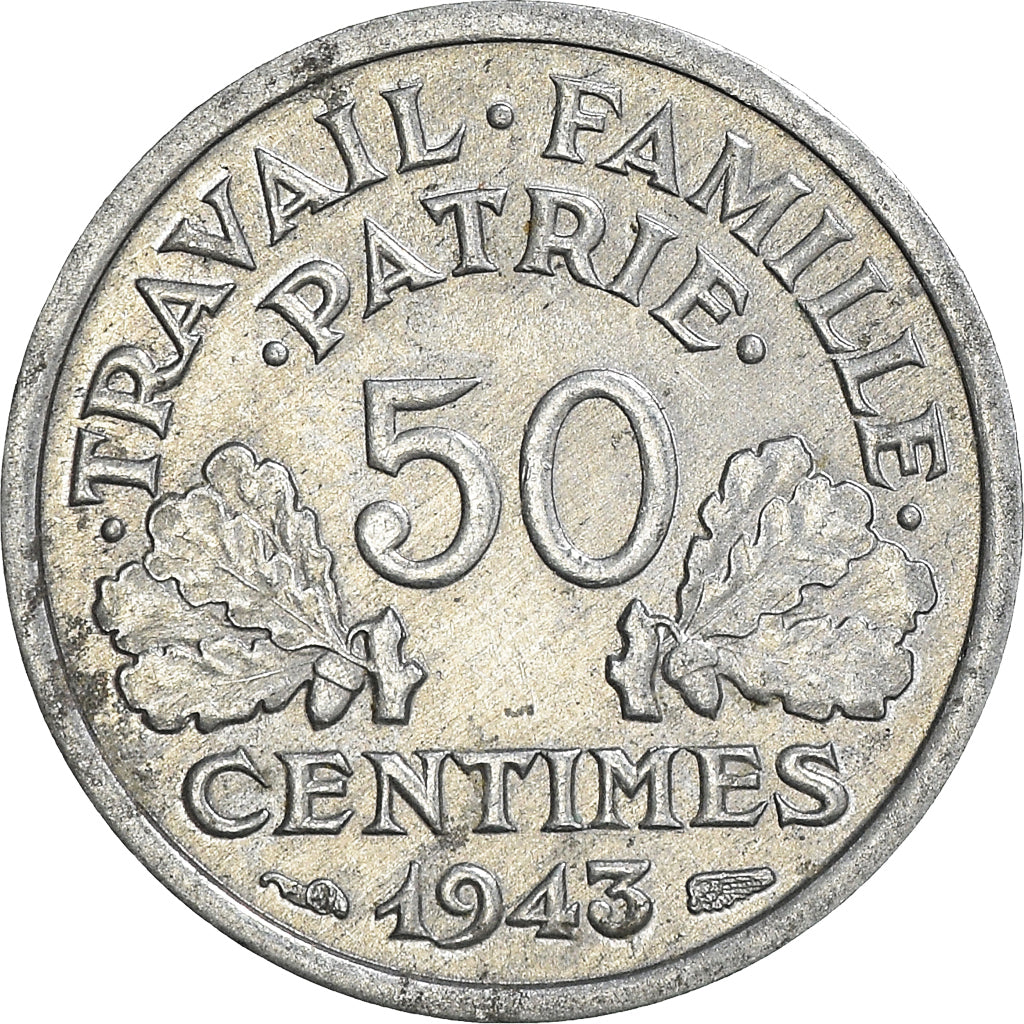 Moneda, Francia, 50 Centimes, 1943