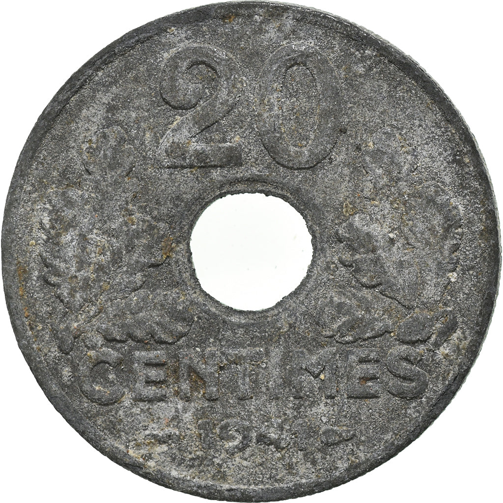 Monnaie, France, 20 Centimes, 1943