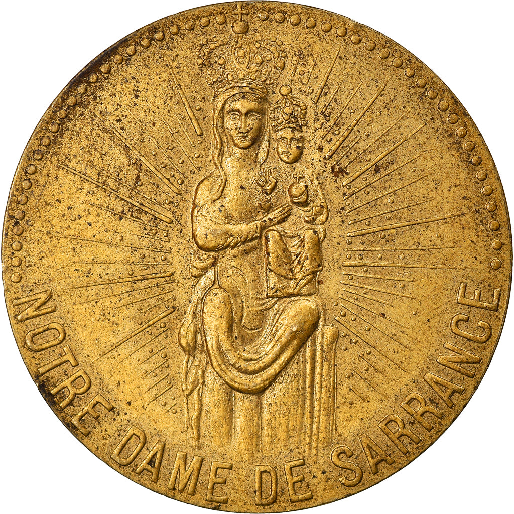 France, Medal, Notre Dame de Sarrance, Religions & beliefs, EF(40-45), Copper