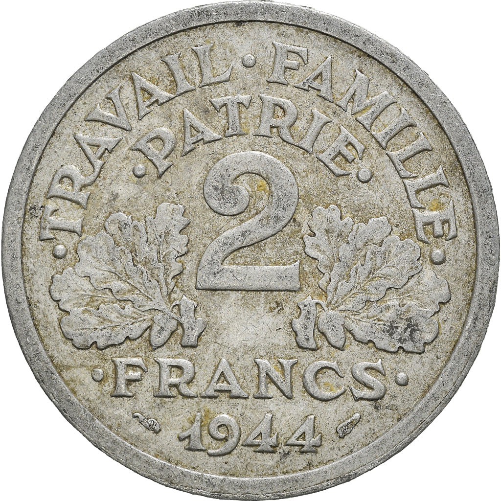 Monnaie, France, 2 Francs, 1944