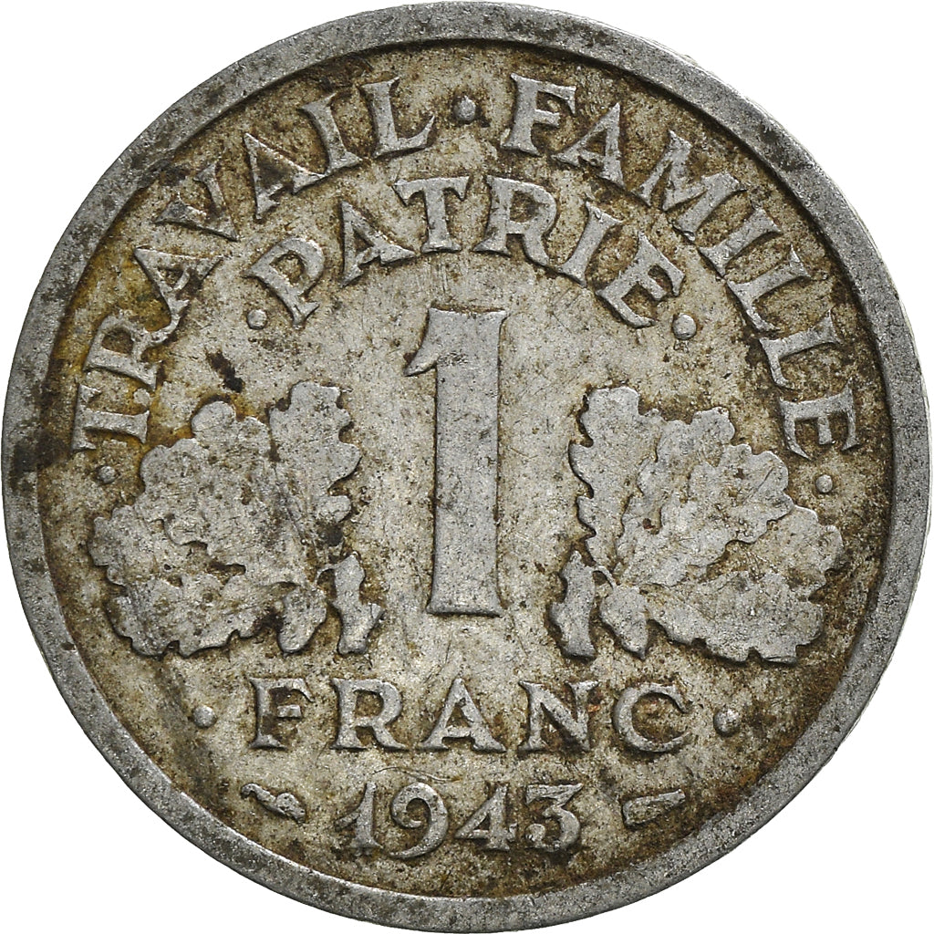 Monnaie, France, Franc, 1943