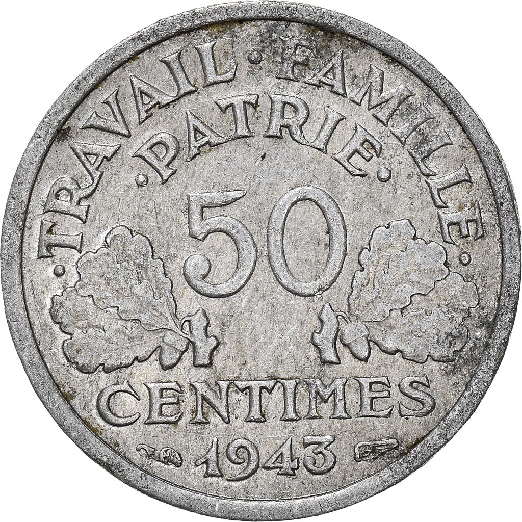 Moneda, Francia, 50 Centimes, 1943