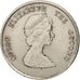 Moneda, Estados del Caribe Oriental , Elizabeth II, 25 Cents, 1989, MBC+, Cobre