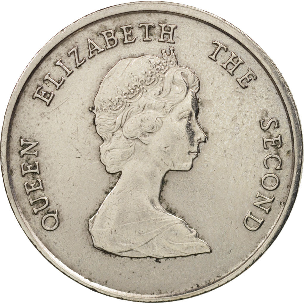 Coin, East Caribbean States, Elizabeth II, 25 Cents, 1989, AU(50-53)